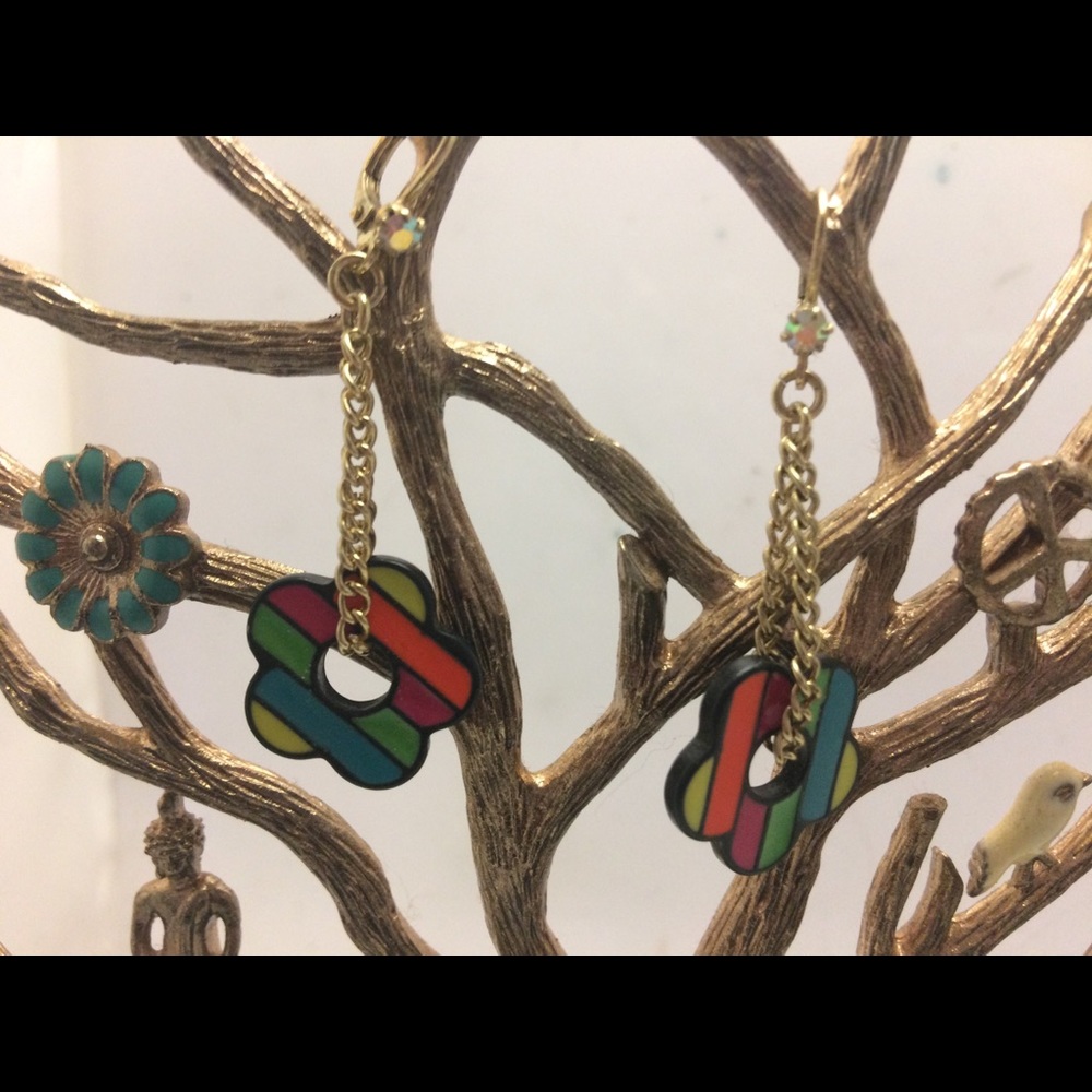 Betsey Johnson Trippy Flower Earrings